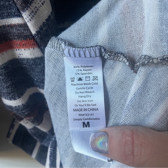 NWOT LulaRoe Striped Open Kimono Medium - Picture 5 of 5